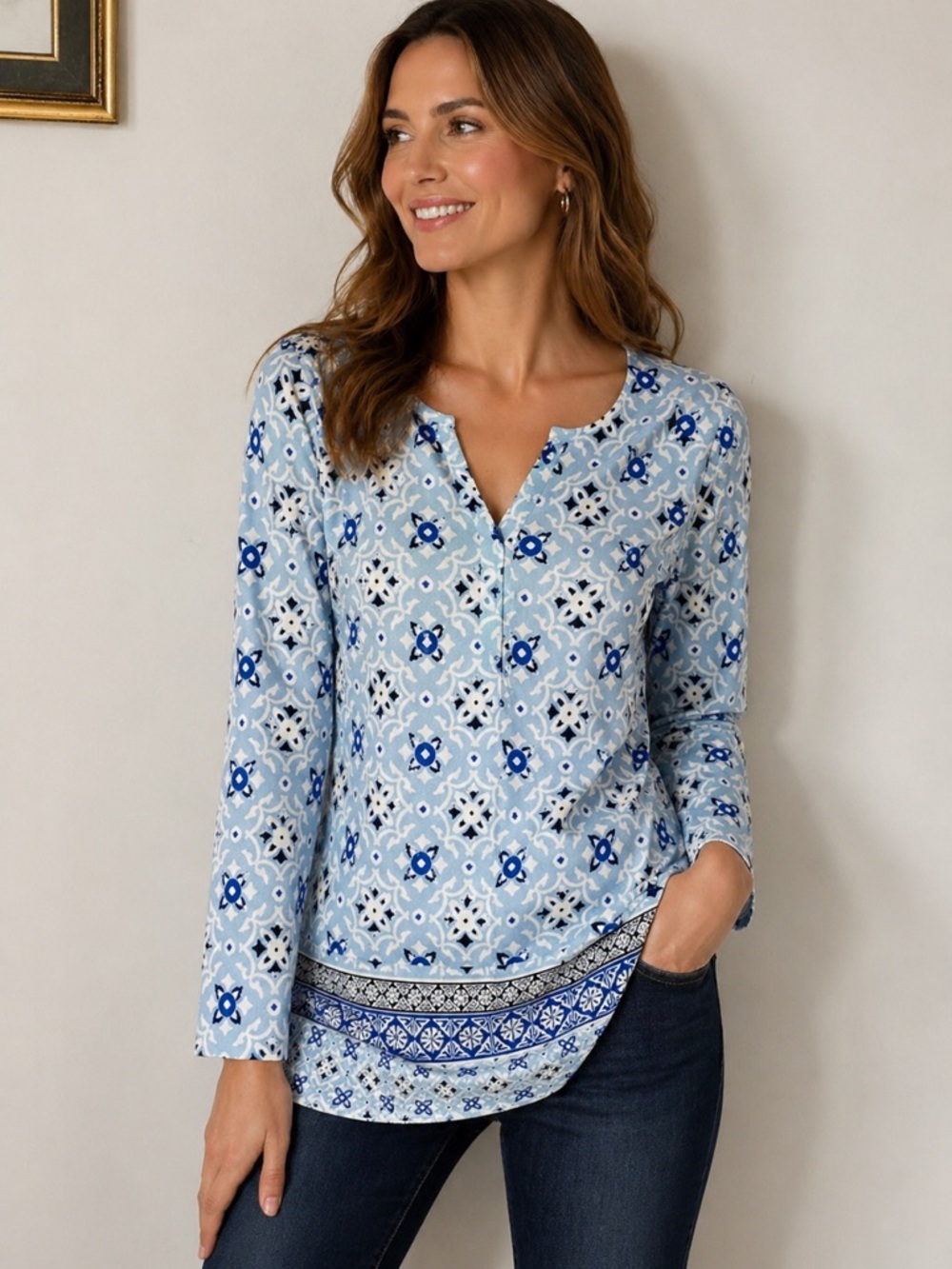 ✨ Kim Rogers Printed Tunic Top – Effortless Everyday Style ✨